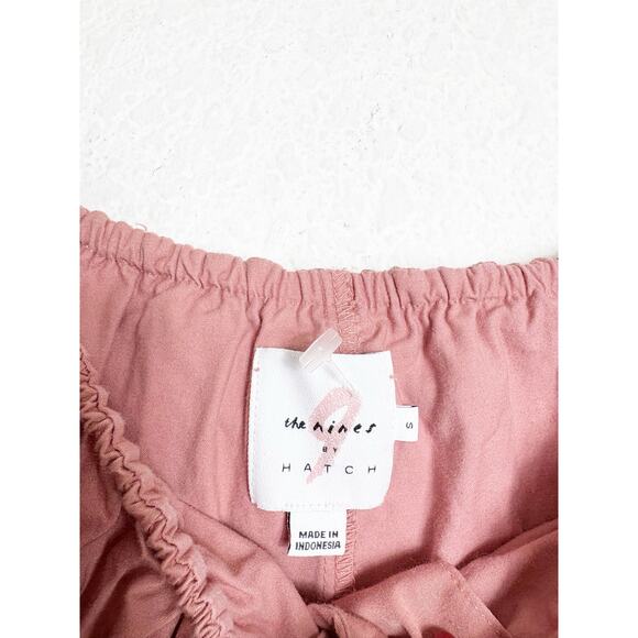 The Nines by Hatch Maternity Jumpsuit Small Off The Shoulder Pink Button-Front - Picture 5 of 12